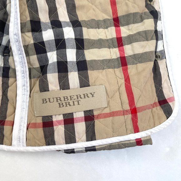 Auc BURBERRY LONDON  white nova check quilted jacket S - Picture 11 of 14